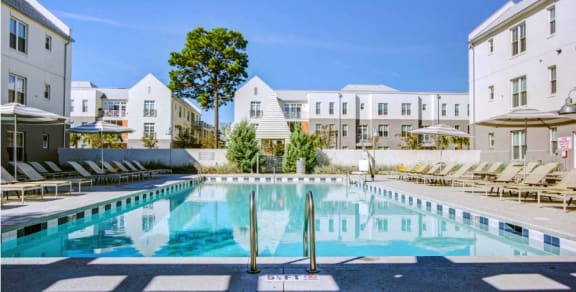 Poolside Sundeck at Link Apartments® Mixson, North Charleston, South Carolina