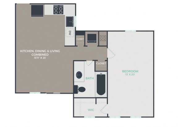 Floor Plan  A4_1B1B_762 Floor Plan at Link Apartments&#xAE; Mixson, North Charleston, South Carolina
