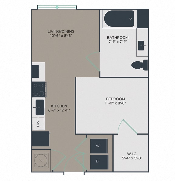 P2 A1-A Floor Plan at Link Apartments® Mixson, South Carolina