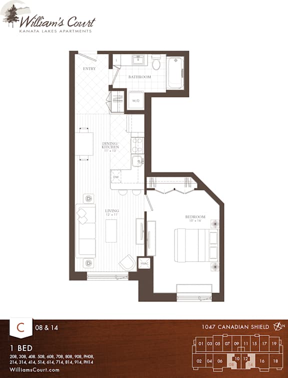 Willam's Court C - 1 Bedroom Type 2