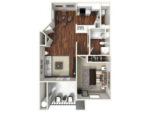 One bedroom Floor Plan apartments for rent in Rocklin