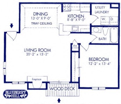 One Bedroom Apartment at Blueberry Hill Apartments, Rochester, NY