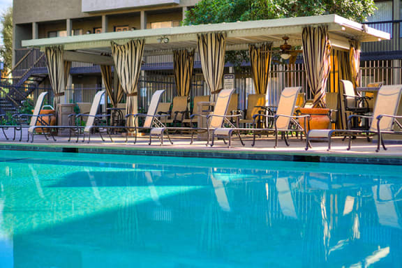 Glimmering Pool at Highlander Park Apts, Riverside, California