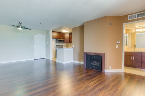 Living Room Remodel With Standard Fireplace at La Vista Terrace, Hollywood, 90046