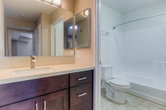 Bathroom with Storage at La Vista Terrace, Hollywood