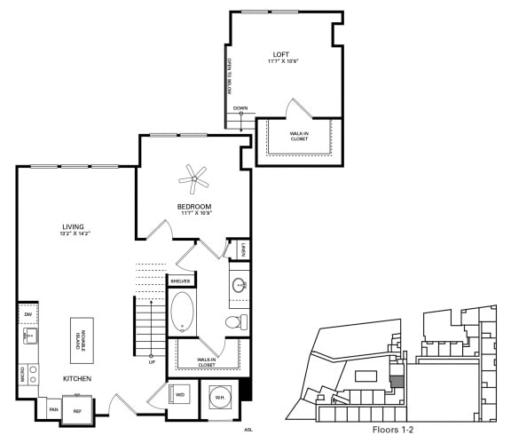 Williams Floor Plan at Berkshire Chapel Hill, Chapel Hill, 27514