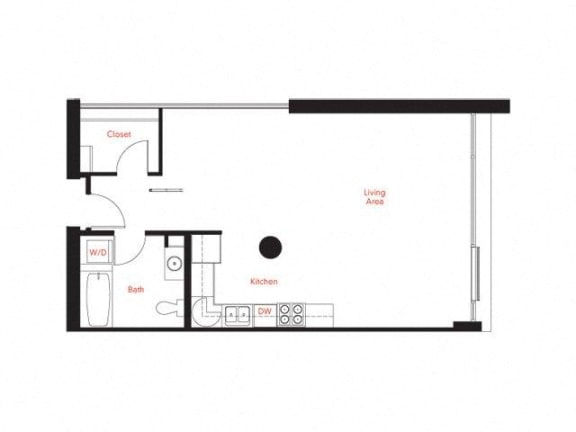 A-3 Floor Plan at Met Lofts, Los Angeles, California