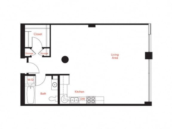 B-1 Floor Plan at Met Lofts, California, 90015