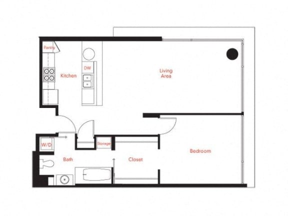 C-1 Floor Plan at Met Lofts, California, 90015