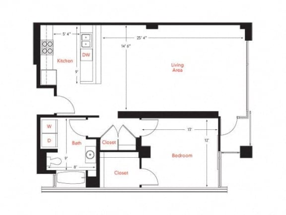 C-2 Floor Plan at Met Lofts, Los Angeles, CA, 90015