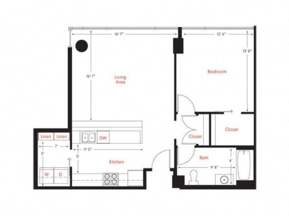 C-7 Floor Plan at Met Lofts, Los Angeles