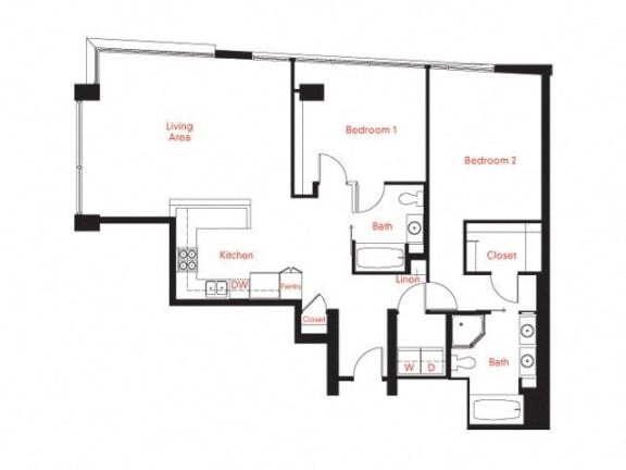 D-4a Floor Plan at Met Lofts, California, 90015