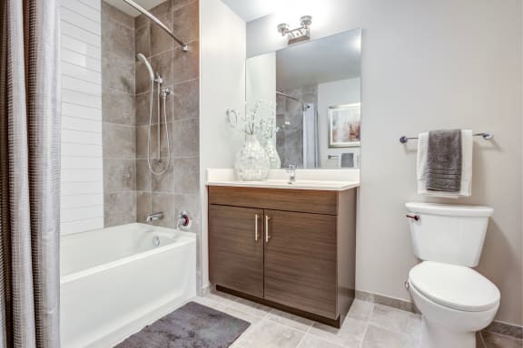 Luxurious Bathrooms at The Madison at Racine, Chicago, Illinois