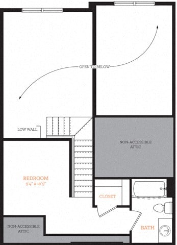 Penthouse 2 Floor Plan Layout at The Edison Lofts Apartments, Raleigh