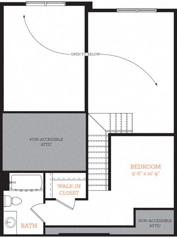 Penthouse 3 2 Bed 2 Bath Floor Plan Layout at The Edison Lofts Apartments, North Carolina, 27601