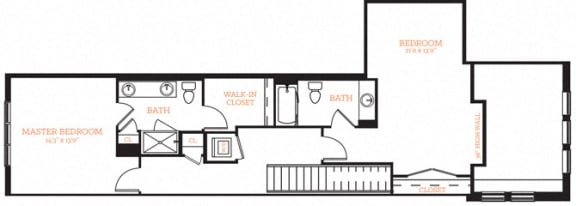 Townhouse 3  Floor Plan Layout at The Edison Lofts Apartments, Raleigh, NC, 27601