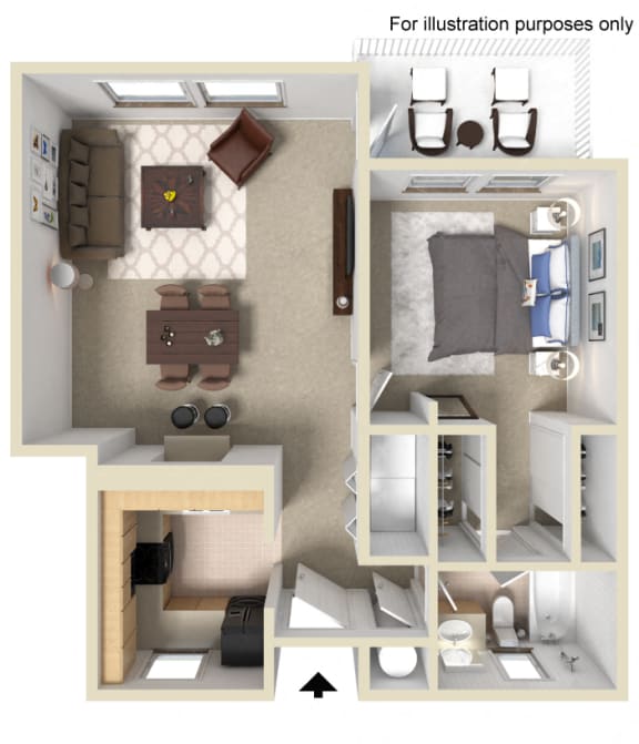 Alta Floor Plan at Silver Bay Apartments, ID 83703