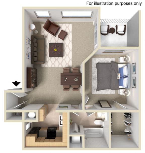 Baja Floor plan at Silver Bay Apartments, Boise