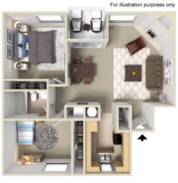Floor Plan  Delmar Floor plan at Silver Bay Apartments, Boise