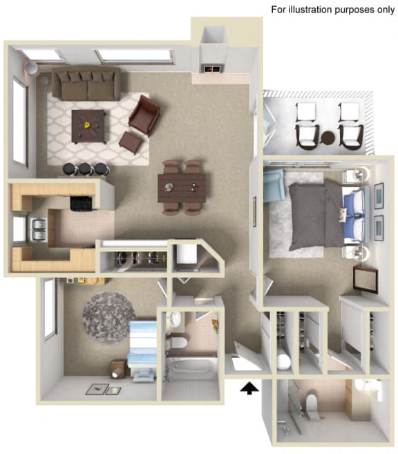Floor Plan  Fronterra Floor plan at Silver Bay Apartments, Boise, 83703