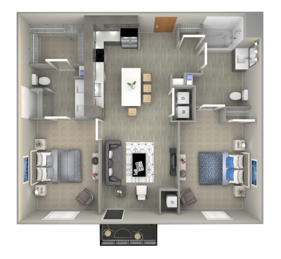Broadway B floor plan-The Preserve at Normandale Lake luxury apartments in Bloomington, MN