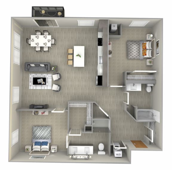 Colfax floor plan-The Preserve at Normandale Lake luxury apartments in Bloomington, MN