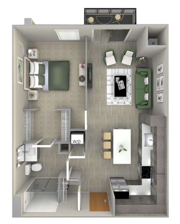 Washington A floor plan-The Preserve at Normandale Lake luxury apartments in Bloomington, MN