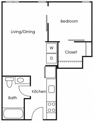 A12 Floor Plan at Lower Burnside Lofts, Portland, Oregon