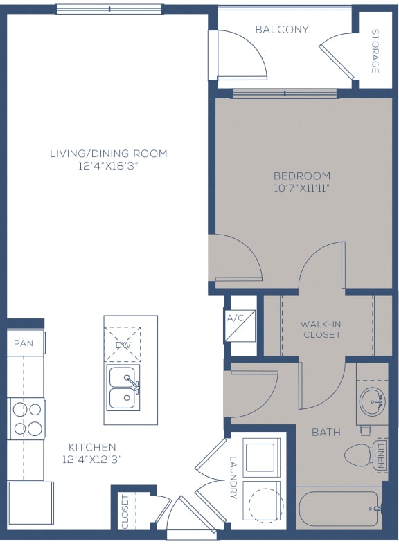 Floor plan at The Terrace at Walnut Creek, Austin, TX