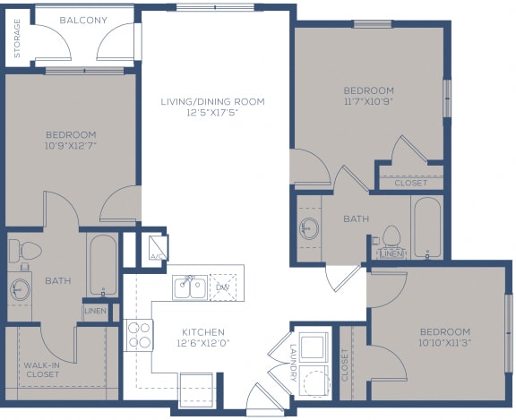 Floor plan at The Terrace at Walnut Creek, Austin