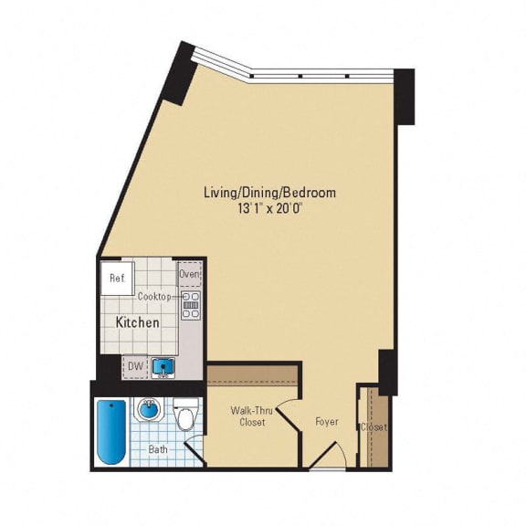 S5 Floor Plan at RiverHouse, Arlington, Virginia