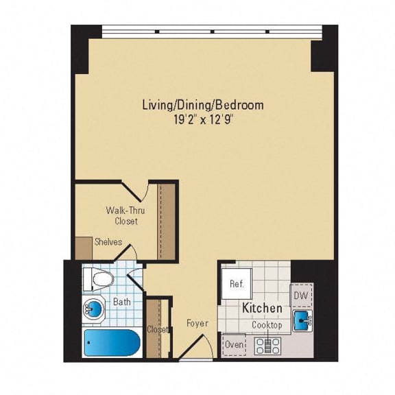 S6 Floor Plan at RiverHouse, Arlington