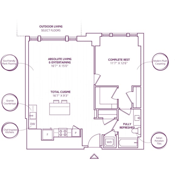 Floor Plan  at The Bartlett, Virginia, 22202