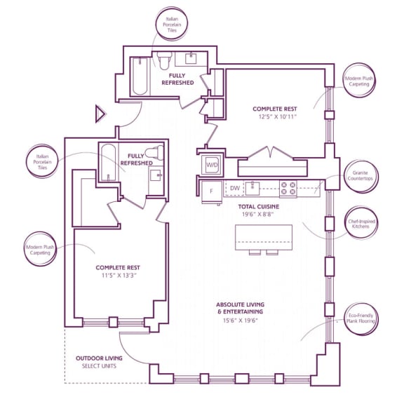 Floor Plan  at The Bartlett, Arlington, Virginia