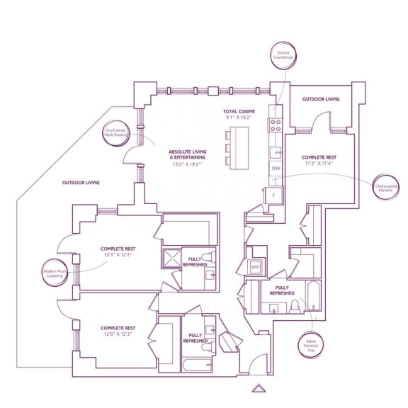 Floor Plan  at The Bartlett, Arlington, VA