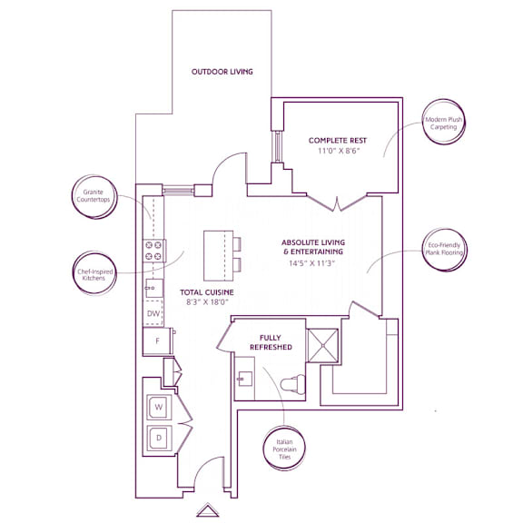 Floor Plan  at The Bartlett, Virginia, 22202