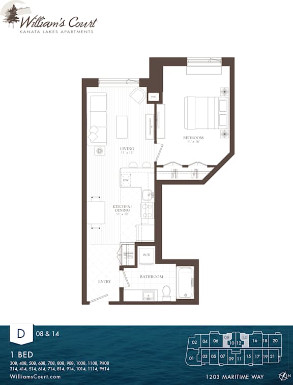 William's Court D & G - 1 Bedroom