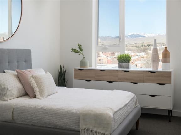 Comfortable Bedroom With Large Window at The Fowler, Boise, 83702