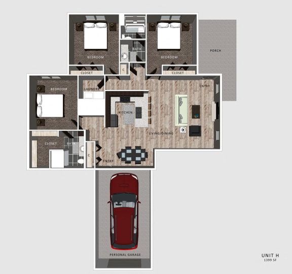 Harper floor plan at the Villas at Falling Waters