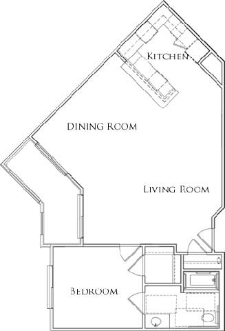 Floor Plan  Unit1N Floor Plan at Tesoro Senior Apartments, Porter Ranch, CA