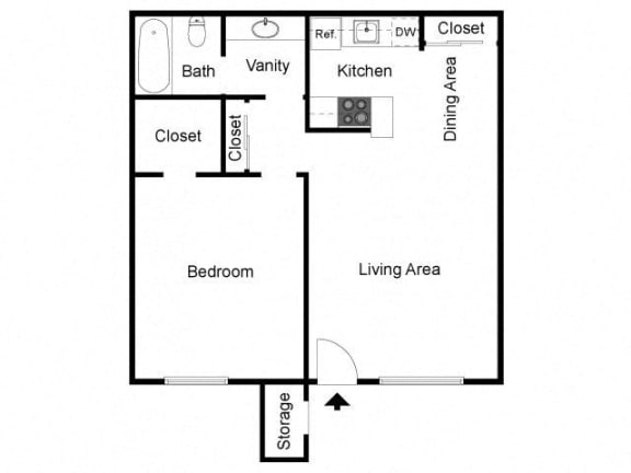 Floorplan at Eagle Point Apartments, Albuquerque, 87111