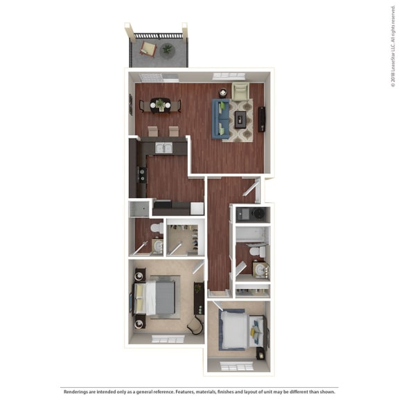 2BR/2BA A 2 Bed 2 Bath Floor Plan at Crooked Oak at Loma Verde Preserve, California, 94949