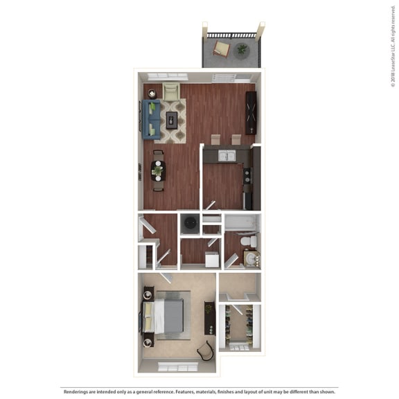 1BR/1BA B 1 Bed 1 Bath Floor Plan at Crooked Oak at Loma Verde Preserve, Novato, CA, 94949