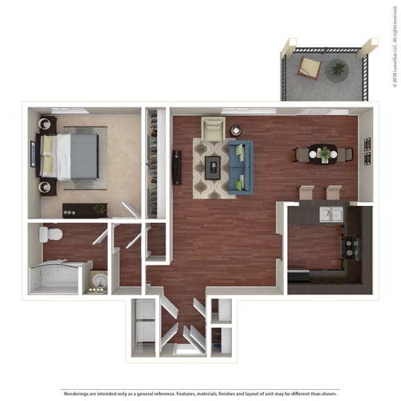 1BR/1BA C 1 Bed 1 Bath Floor Plan at Crooked Oak at Loma Verde Preserve, Novato, 94949