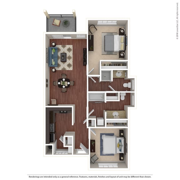 2BR/2BA E 2 Bed 2 Bath Floor Plan at Crooked Oak at Loma Verde Preserve, California