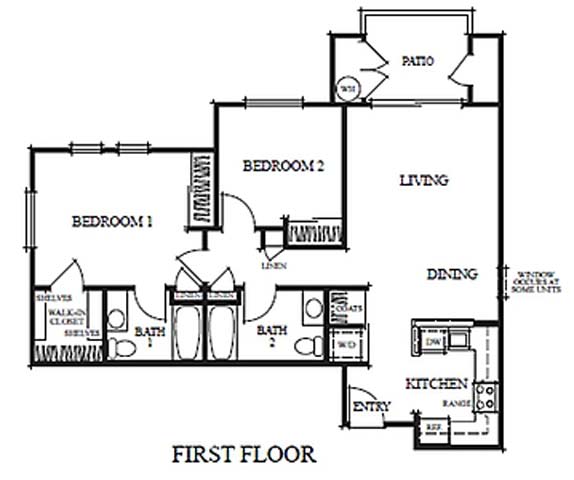Two Bedroom C Floor Plan at Valencia at Gale Ranch, California, 94582