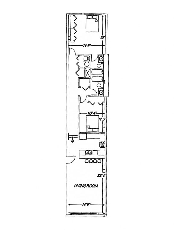 Floor Plan  Heinz Lofts 2 Bedroom B5