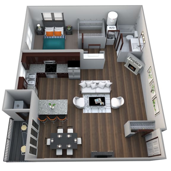 Cove B2S floor plan at 360 at Jordan West best new apartments West Des Moines IA 50266