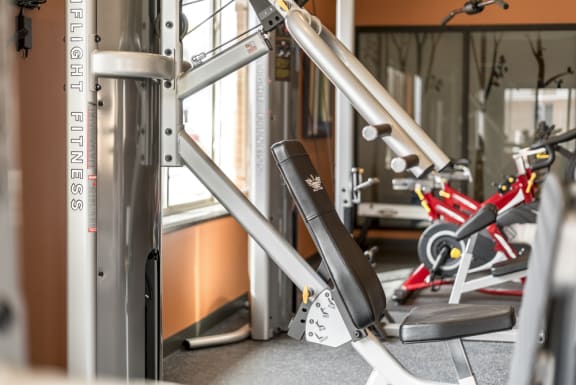 24 hour fitness center at 360 at Jordan West in West Des Moines, IA