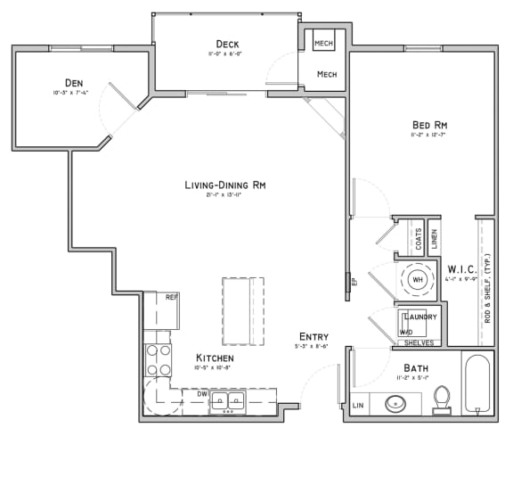 Unit B3-Straight Building-1 bedroom apartment at 360 at Jordan West best new apartments West Des Moines IA 50266